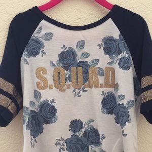 Blue s.q.u.a.d shirt